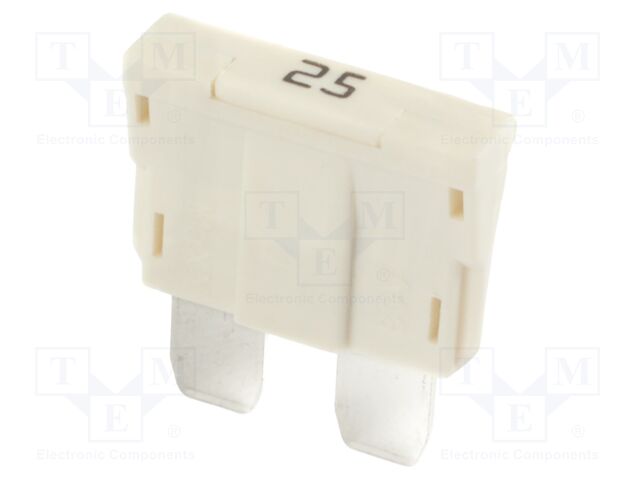 Fuse: fuse; 25A; 80VDC; automotive; 19mm; 19x5.1x20mm