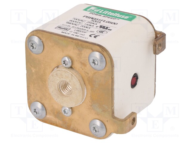 Fuse: fuse; ultra rapid; 500A; 690VAC; 600VDC; ceramic,industrial