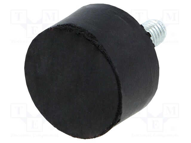 Vibroisolation foot; Ø: 25mm; H: 15mm; Shore hardness: 40±5; 320N