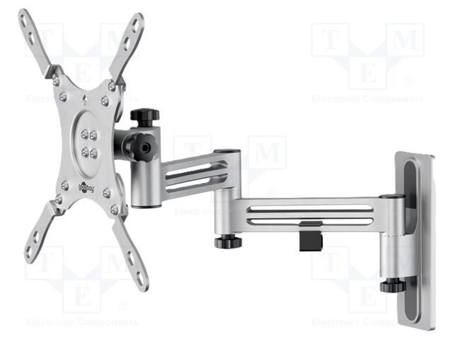 LCD/LED holder; silver; adjustable,folding,tiltable; 15kg