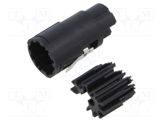 Connector: M17; female; contact insert; PIN: 8; crimped