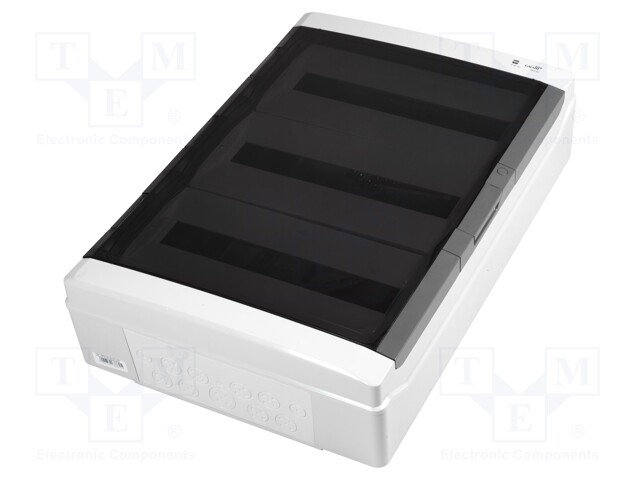 Enclosure: for modular components; IP65; light grey; ABS; 400V