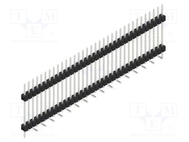 Connector: pin strips; pin header; male; PIN: 34; 2.54mm; SMT; 1x34