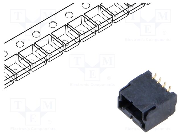 Connector: wire-board; KW30; vertical; SMT; PIN: 4; male; socket