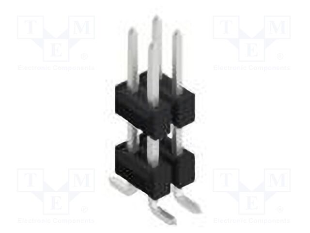 Connector: pin strips; pin header; male; PIN: 4; 2.54mm; SMT; 2x2