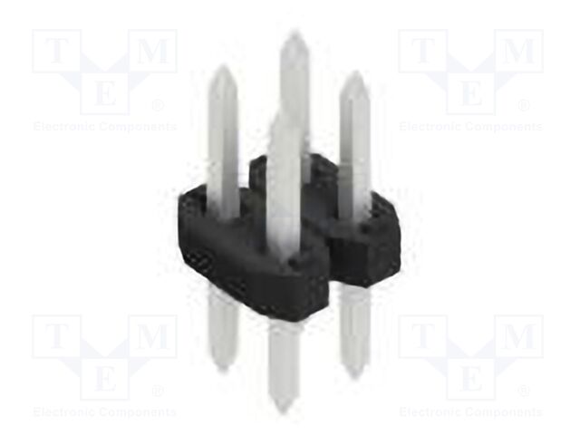 Connector: pin strips; pin header; male; PIN: 4; 2mm; THT; 2x2; 100V