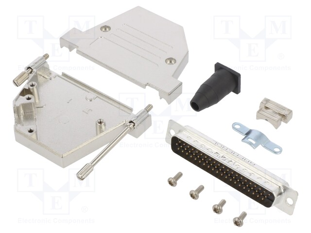 D-Sub HD; PIN: 62; male; shielded,with strain relief; angled 45°