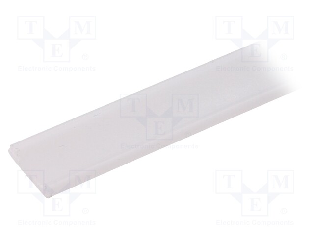 Cover for LED profiles; white; 1m; V: F; push-in