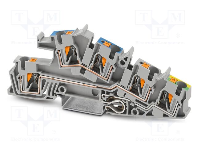 Splice terminal: rail; PA; terminals: 5; W: 6.2mm; H: 114mm