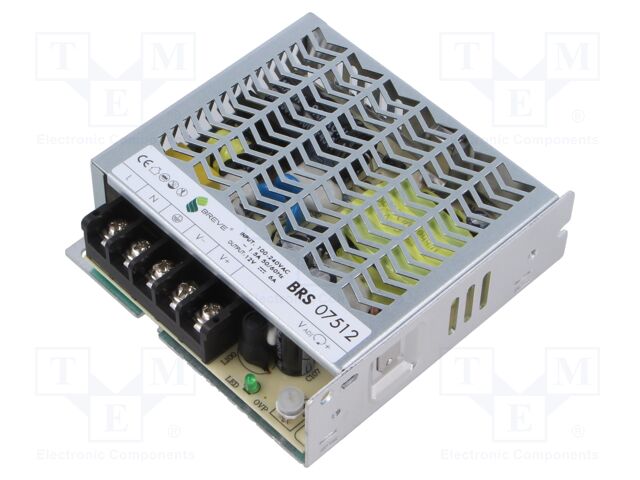 Power supply: switching; for building in; 75W; 12VDC; 0÷6A; OUT: 1