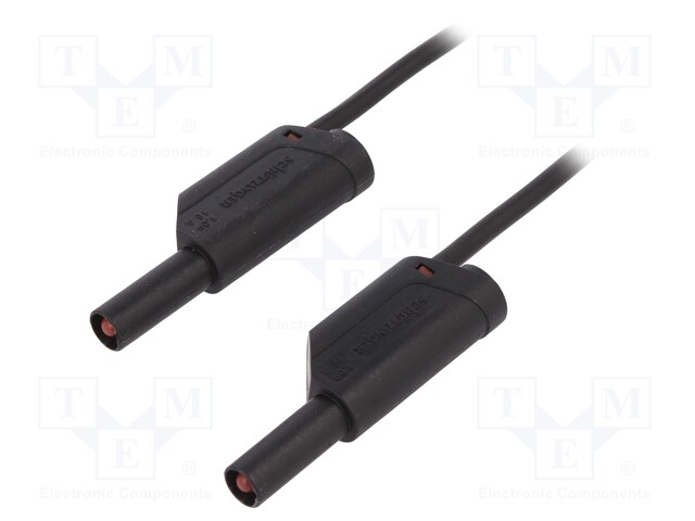 Test lead; PVC; 1.5m; black; 16A; Cond.cross sec: 1mm2