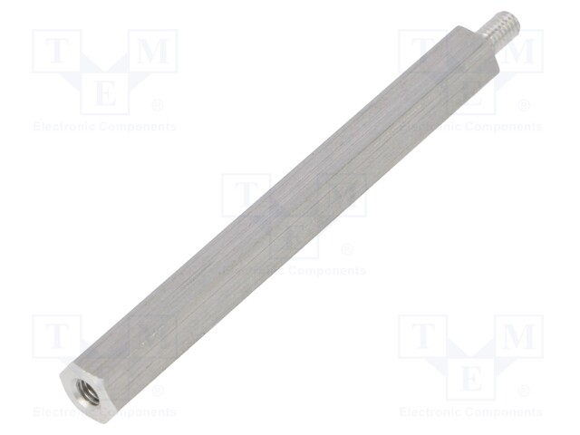 Screwed spacer sleeve; 55mm; Int.thread: M3; Ext.thread: M3