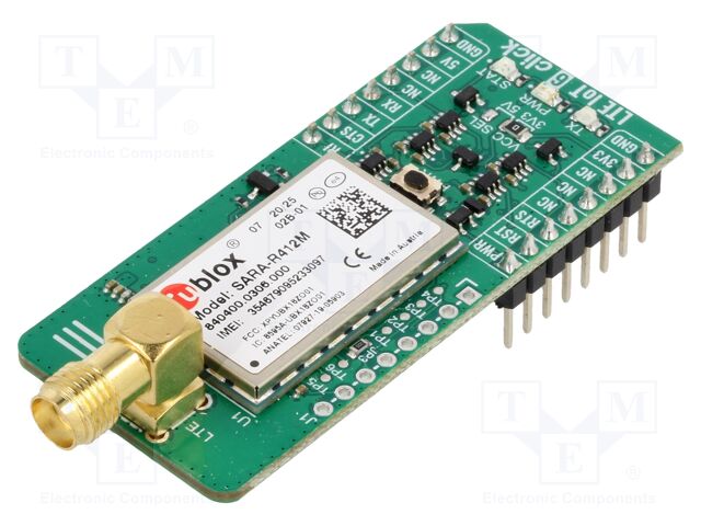 Click board; GNSS,GPS,LTE Cat 1; GPIO,UART; 3.3/5VDC