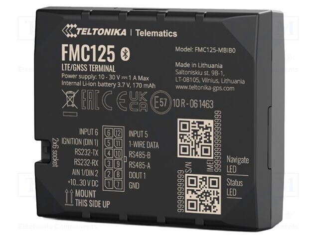Module: GPRS/GNSS; Bluetooth: 4.2,BLE; accelerometer; 128MBFLASH