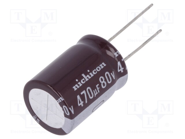 Capacitor: electrolytic; low impedance; THT; 470uF; 80VDC; ±20%