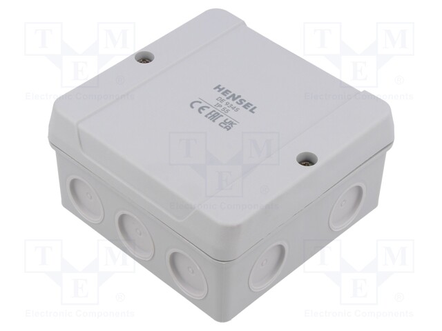 Enclosure: junction box; IP55; with membrane cable glands; grey