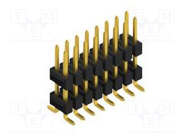 Connector: pin strips; pin header; male; PIN: 16; 2.54mm; SMT; 2x8