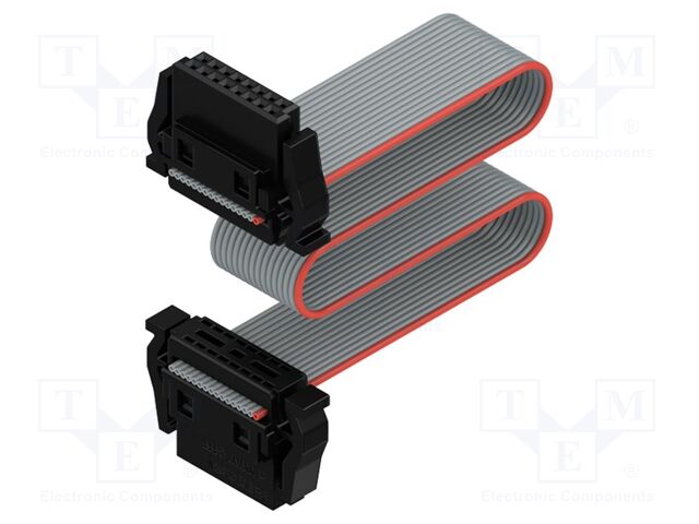 Ribbon cable with IDC connectors; Contacts ph: 1.27mm; PIN: 2x8