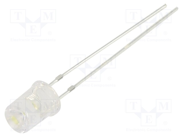 LED; 5mm; white cold; 1120÷1560mcd; 120°; Front: recessed; 2.9÷3.4V