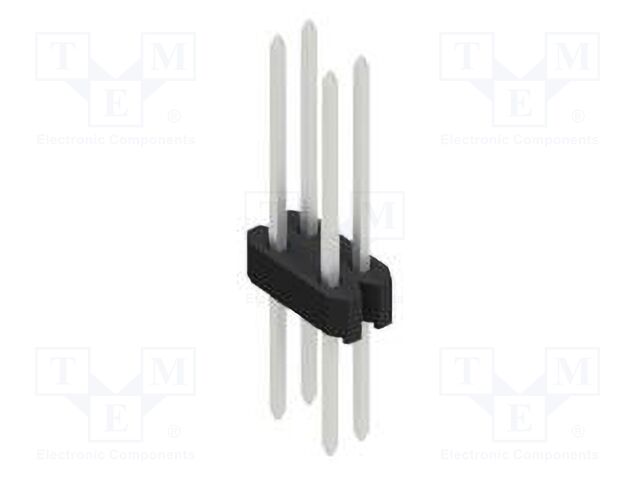 Connector: pin strips; pin header; male; PIN: 4; 1.27mm; THT; 2x2