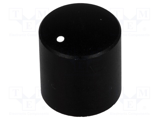 Knob; with pointer; aluminium,thermoplastic; Shaft d: 6mm; black