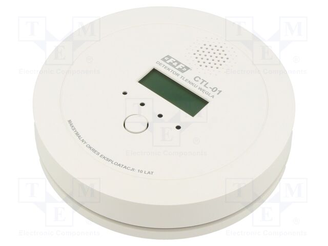 Sensor: gas; carbon monoxide (CO); Usup: 3VDC; -10÷40°C; Ø115x28mm