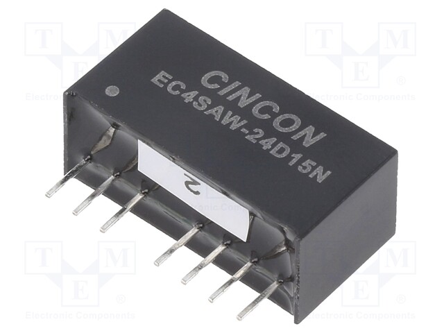 Converter: DC/DC; 5/6W; Uin: 9÷36V; Uout: 15VDC; Uout2: -15VDC; SIP8