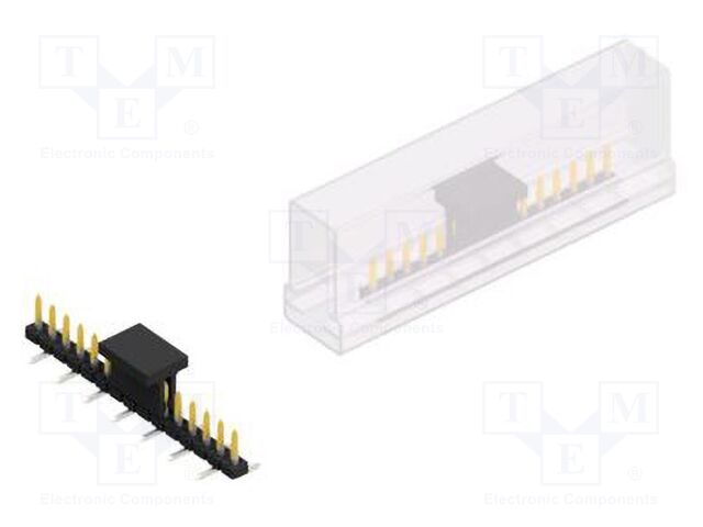 Connector: pin strips; pin header; male; PIN: 15; 2mm; SMT; 1x15