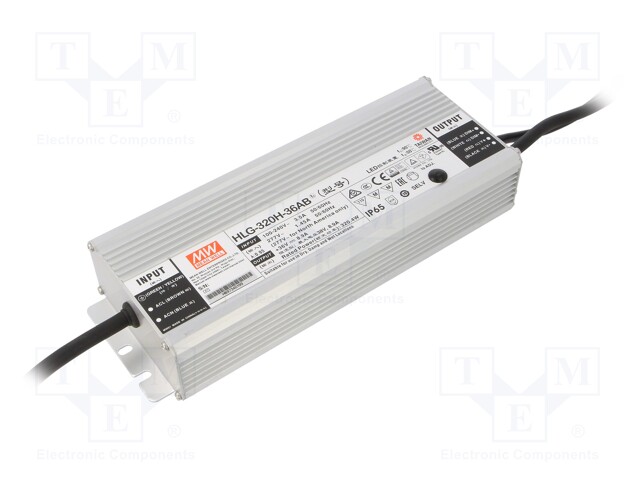 Power supply: switched-mode; LED; 320.4W; 36VDC; 32÷39VDC; IP65