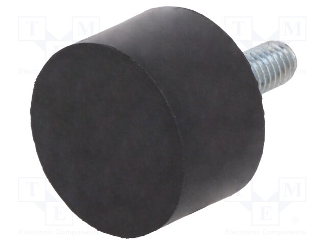 Vibroisolation foot; Ø: 25mm; H: 15mm; Shore hardness: 55±5; 289N