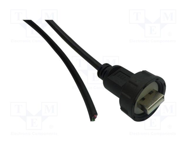 Cable; 1829mm; black; IP67; 28AWG; shielded