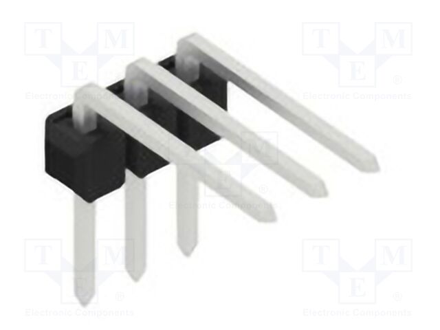 Connector: pin strips; pin header; male; PIN: 3; 2.54mm; THT; 1x3