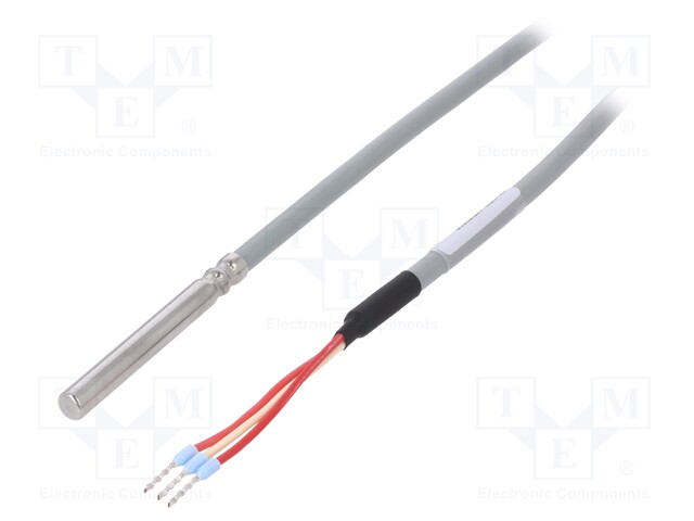 Sensor: temperature; Pt100; cl.A; Body dim: Ø6x50mm; Leads: 3 leads