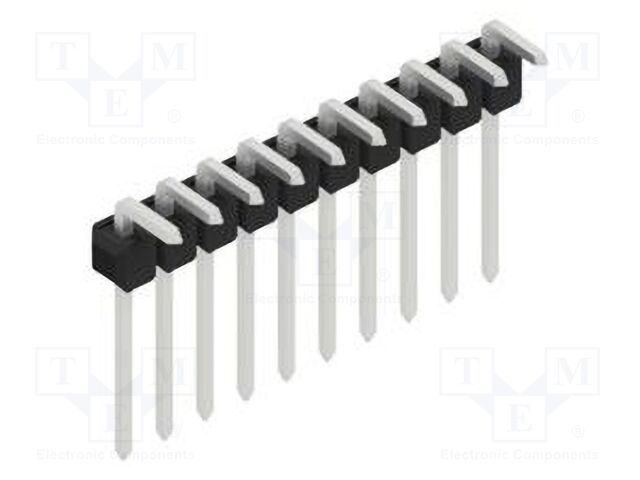 Connector: pin strips; pin header; male; PIN: 10; 2.54mm; THT; 1x10