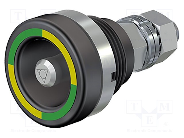 Measuring terminal; yellow-black; Mounting: on panel; L: 40mm