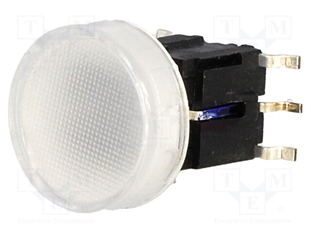 Switch: keypad; Pos: 2; SPST-NO; 0.05A/48VDC; colourless; blue; 1.4N