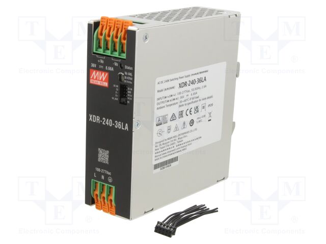 Power supply: switching; for DIN rail mounting; XDR-240