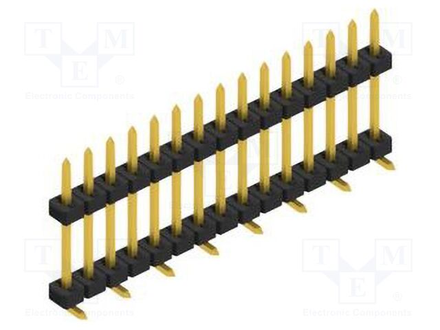 Connector: pin strips; pin header; male; PIN: 15; 2mm; SMT; 1x15