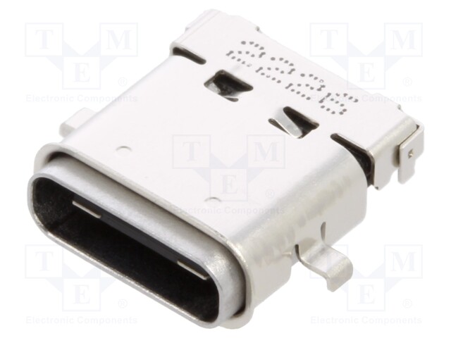 Socket; USB C; on PCBs; SMT,THT; PIN: 24; angled 90°; USB 3.1