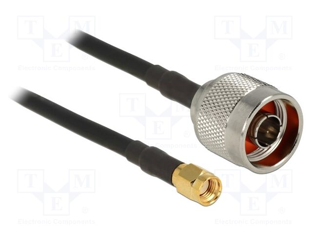 Cable; 1.5m; N male,RP-SMA male; black; Øcable: 4.8mm; 50Ω
