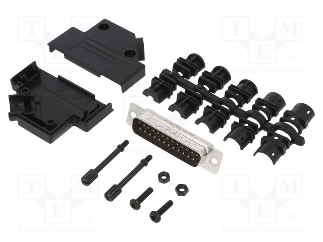 D-Sub; PIN: 25; male; unshielded; straight; soldering; for cable