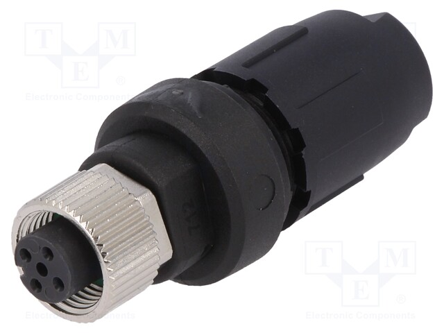 Plug; M12; PIN: 4; female; A code-DeviceNet / CANopen; for cable