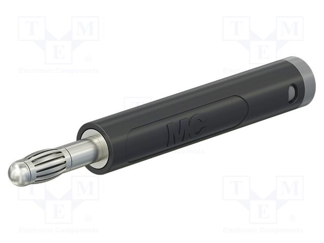 Connector: 4mm banana; plug; 32A; 30VAC; 60VDC; black; 2.5mm2
