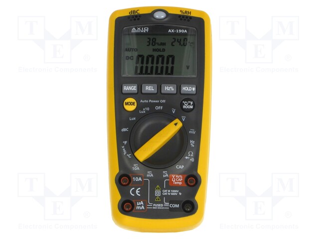 Digital multimeter; LCD (4000); 3x/s; -20÷1300°C; 33÷99%RH