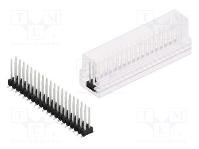 Connector: pin strips; pin header; male; PIN: 40; 2.54mm; SMT; 2x20