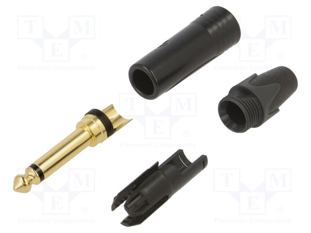 1/4'' PLUG 2POLE W/GOLD CONT. DIS