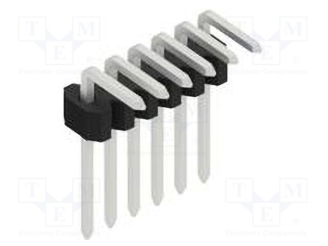 Connector: pin strips; pin header; male; PIN: 6; 1.27mm; THT; 1x6