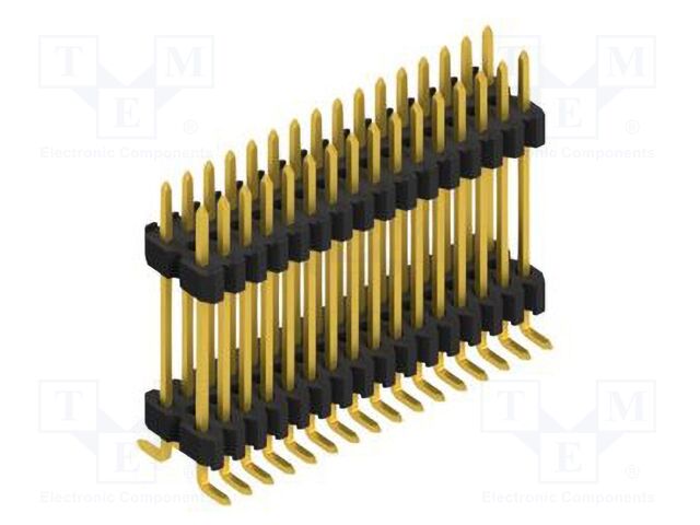 Connector: pin strips; pin header; male; PIN: 32; 1.27mm; SMT; 2x16
