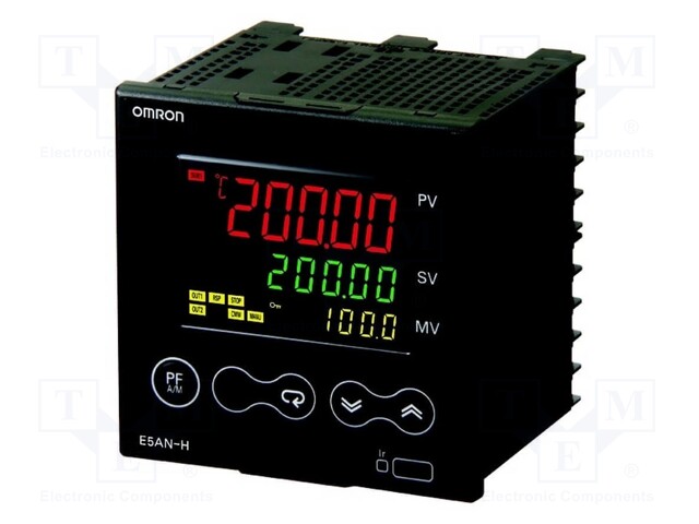 Temperature Controller, E5AN-H Series, 100 to 240 Vac, Relay Outputs