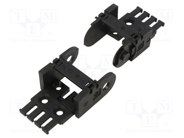 Mounting holder; with tiewrap plates; for cable chain; Teeth: 4
